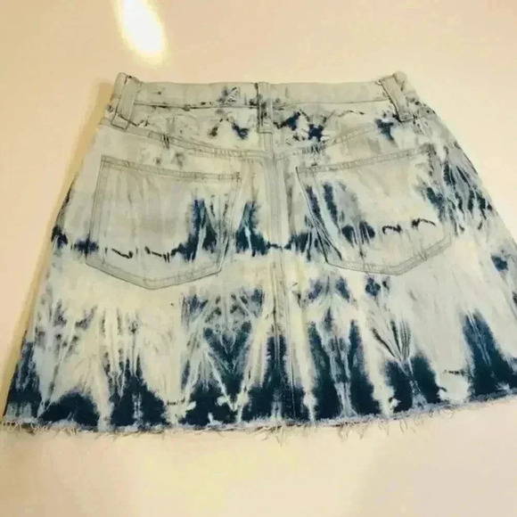 Madewell Tie Dye Denim Skirt Tie Dye Size 27 - Picture 3 of 8